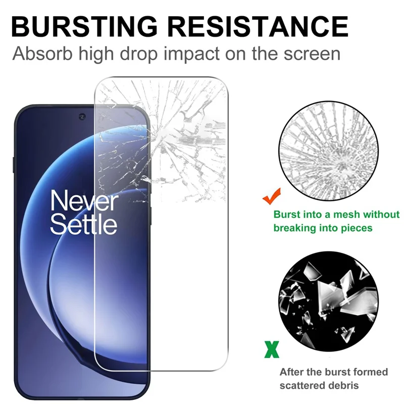 For OnePlus 15 5G Clear Tempered Glass Screen Protector Anti-Explosion Film + Camera Lens Protector