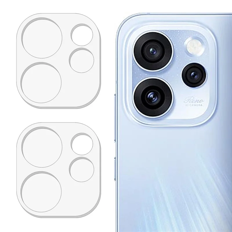 2Pcs For Oppo Reno15 5G Camera Lens Protector 3D Arc Edge Anti-Scratch Tempered Glass Lens Film