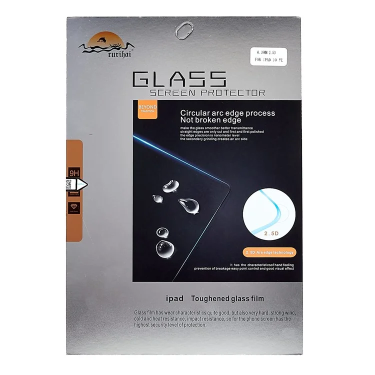 RURIHAI Für iPad 10.9 (2022) Ultra Clear AGC-Glas Full Screen Protector 0,18 mm 2,5D Arc Edge Full Glue Hartglas-Folie