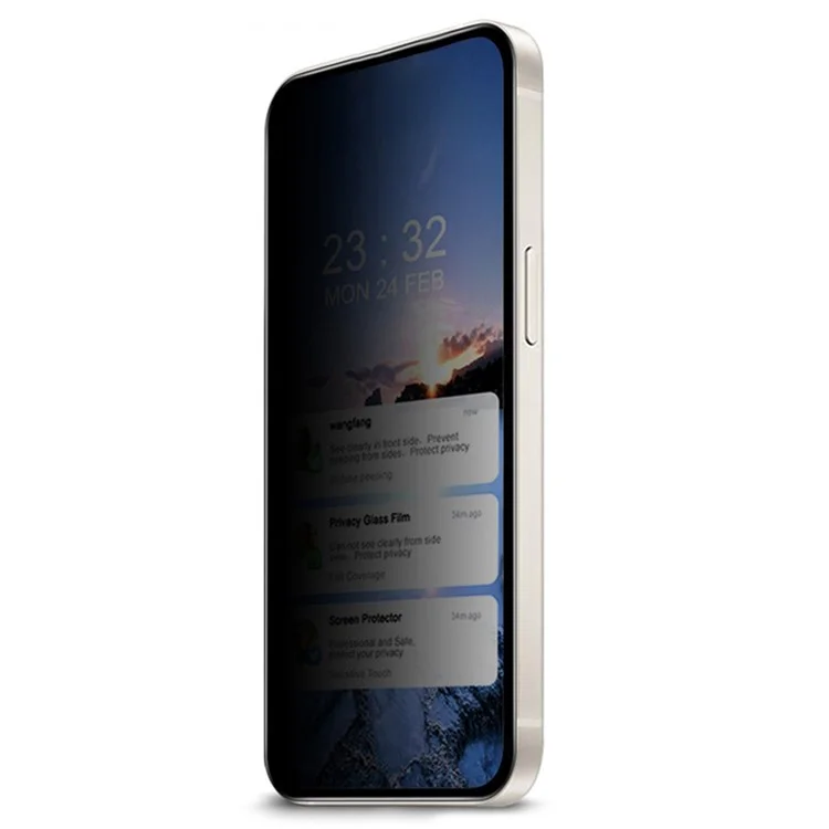 Für Samsung Galaxy S22 5G / S23 Anti-Spionage-Vollbildschirmfilm, Explosionsschutz-Displayschutzfolie aus gehärtetem Glas