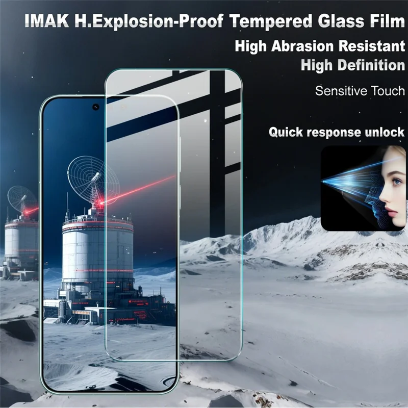 IMAK H Series Закаленное стекло для Huawei Mate 80 Pro Max / 80 RS Защита экрана, устойчивая к сколам (не полное покрытие)