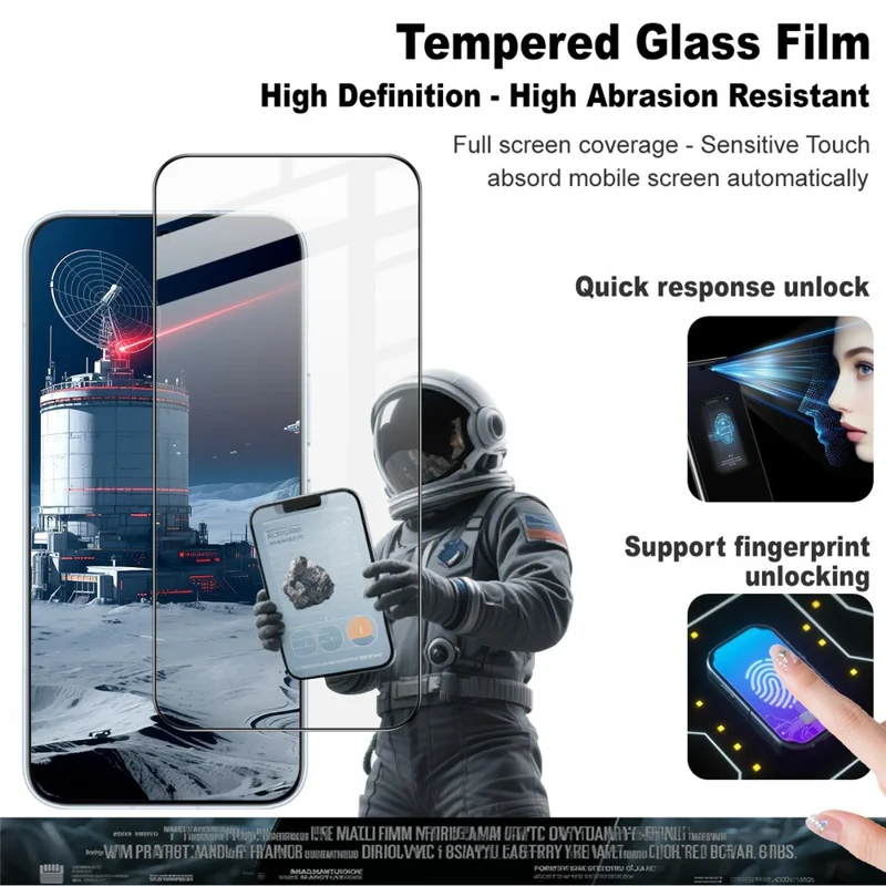 IMAK Pro+ Series Tempered Glass For Honor 500 5G  /  500 Pro 5G Screen Protector Full Coverage Film (Fingerprint Unlock)