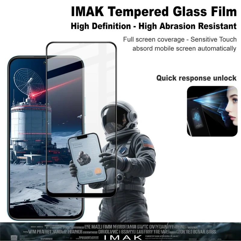 IMAK Pro+ Series Tempered Glass For Realme C85 5G  /  15x (India) 5G Full Screen Protector Sensitive Touch Film