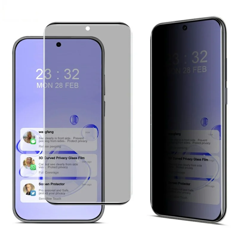 IMAK til Huawei Mate 70 Air Anti Spy Tempered Glas Side Glue Fuld Skærm Beskytter (uden kantversion)