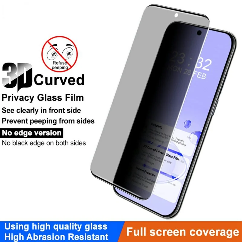 IMAK til Huawei Mate 70 Air Anti Spy Tempered Glas Side Glue Fuld Skærm Beskytter (uden kantversion)
