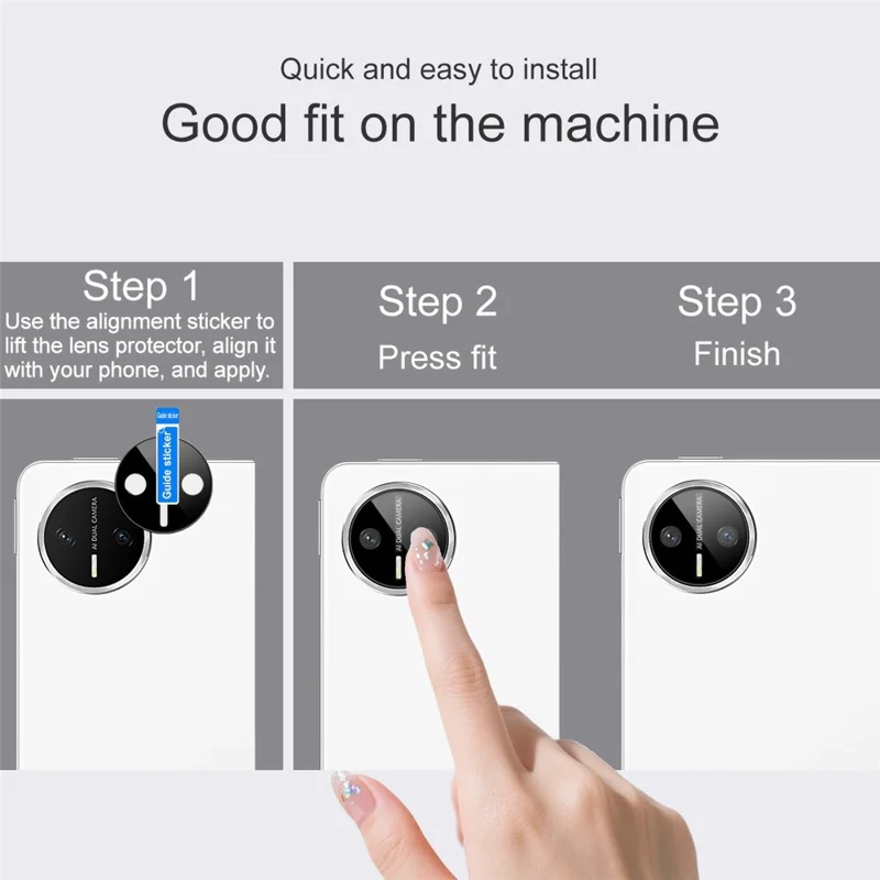 IMAK For Huawei MatePad Mini Camera Lens Protector Tempered Glass HD Clear Full Cover Lens Film (Black Version)