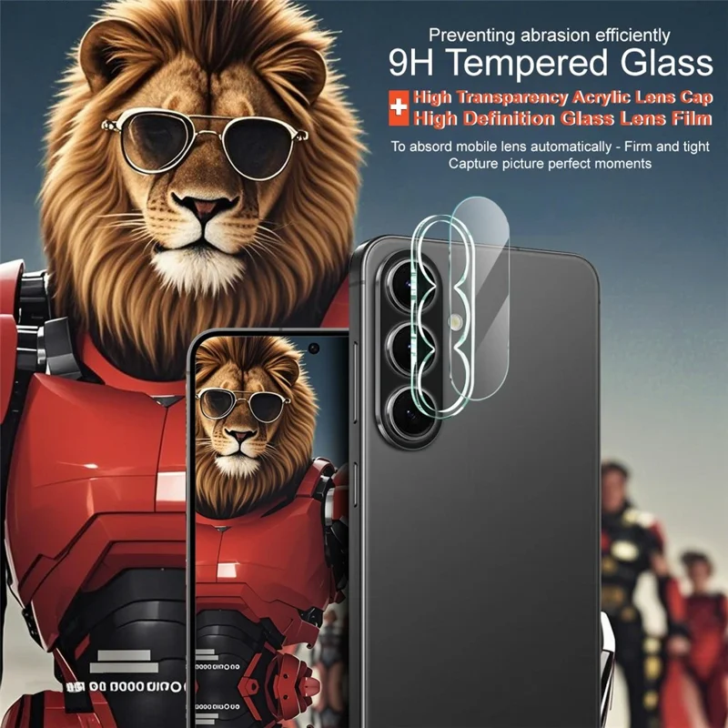 IMAK Pellicola Proteggi Obiettivo in Vetro Temperato per Samsung Galaxy A57 con Coperchio Obiettivo in Acrilico