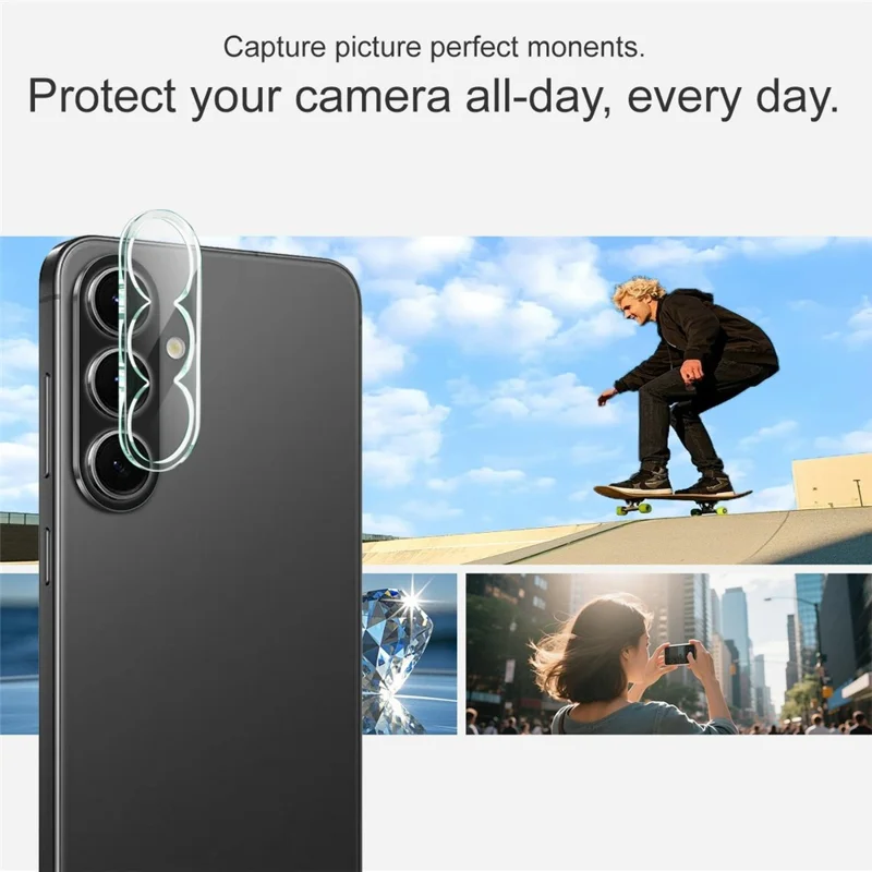 IMAK Pellicola Proteggi Obiettivo in Vetro Temperato per Samsung Galaxy A57 con Coperchio Obiettivo in Acrilico
