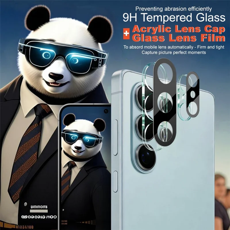 IMAK für Samsung Galaxy S26 Ultra gehärtetes Glas Vollschutz Objektivfolie + Acryl Cap (schwarze Version)