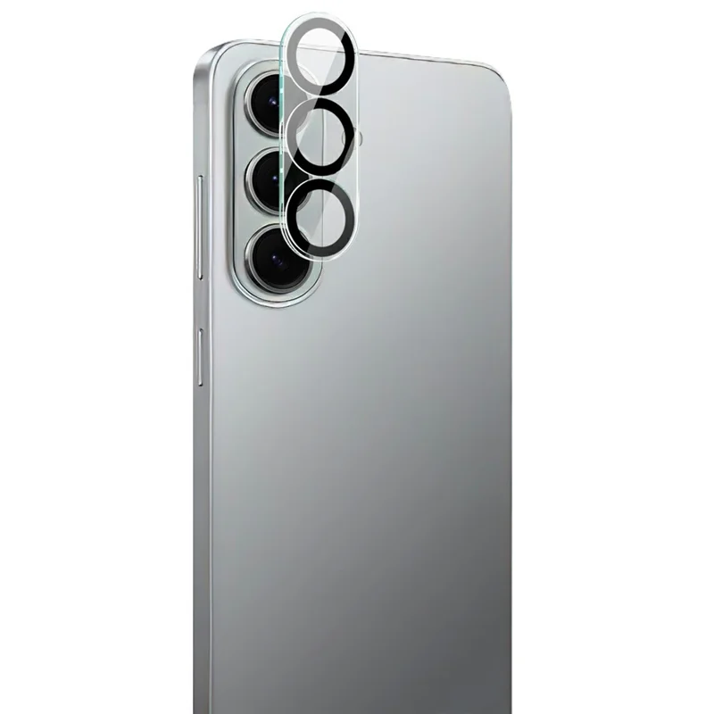 IMAK For Samsung Galaxy S26 Tempered Glass Camera Lens Protector Acrylic Lens Cap (Black Circle Design)
