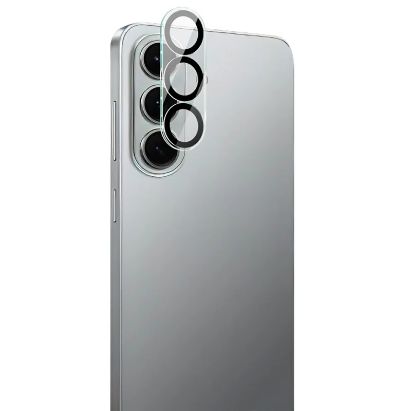 IMAK For Samsung Galaxy S26+ Tempered Glass Camera Lens Protector Acrylic Lens Cap (Black Circle Design)