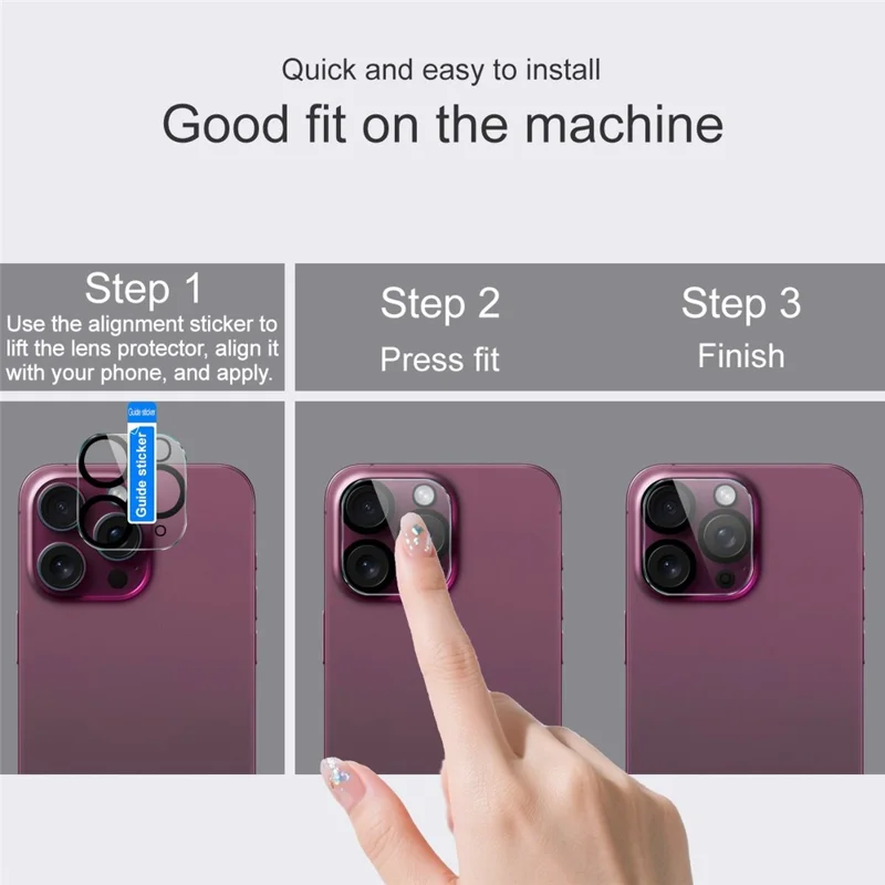 IMAK For Samsung Galaxy S26+ Tempered Glass Camera Lens Protector Acrylic Lens Cap (Black Circle Design)