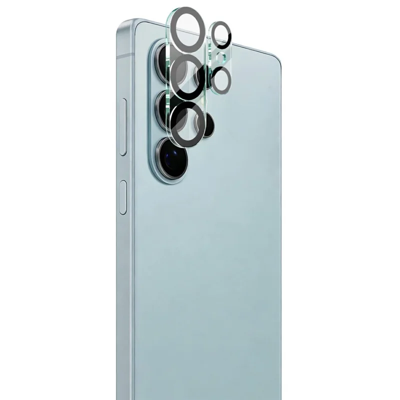 IMAK For Samsung Galaxy S26 Ultra Tempered Glass Camera Lens Protector Acrylic Lens Cap (Black Circle Design)