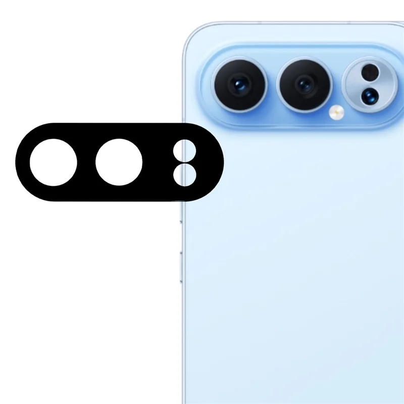 For Honor 500 5G Tempered Glass Lens Protector Black Silk Printing Camera Lens Film