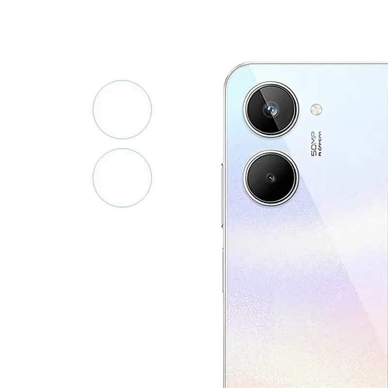 1 Set Back Camera Lens Protector For Realme 10 4G, Soft Soda-Lime Glass HD Clear Phone Back Lens Film