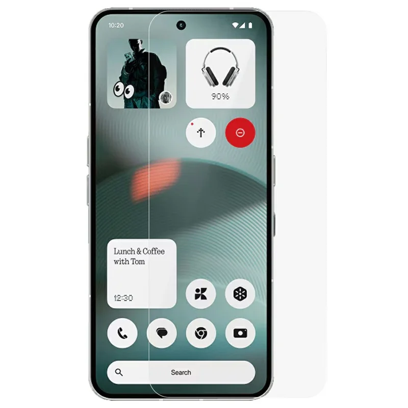 RURIHAI Protector de Pantalla para Nothing Phone (3a) Lite 5G, 0,26 mm, 2,5D, Cristal de Alta Resistencia de Aluminio y Silicio con Adhesivo Completo (No Cubre por Completo)