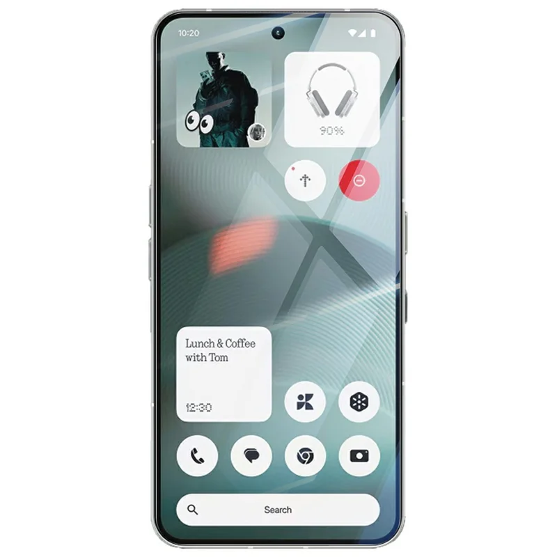 RURIHAI Protector de Pantalla Completo para Nothing Phone (3a) Lite 5G, Película de Vidrio de Alta Resistencia con Silicona de Aluminio, Adhesivo Completo, Doble Temple