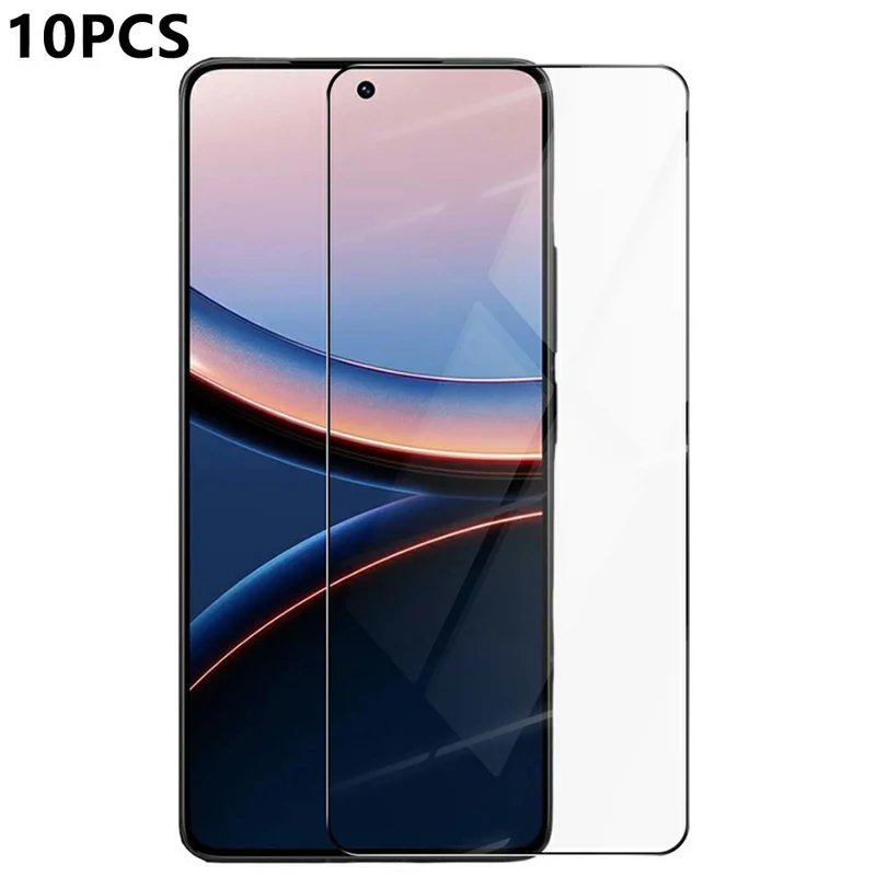 RURIHAI 10Pcs For Xiaomi Poco F8 Ultra / Redmi K90 Pro Max 5G Full Glue Full Screen Protector High Aluminium Silicon Glass Film, Ultrasonic Fingerprint Unlock