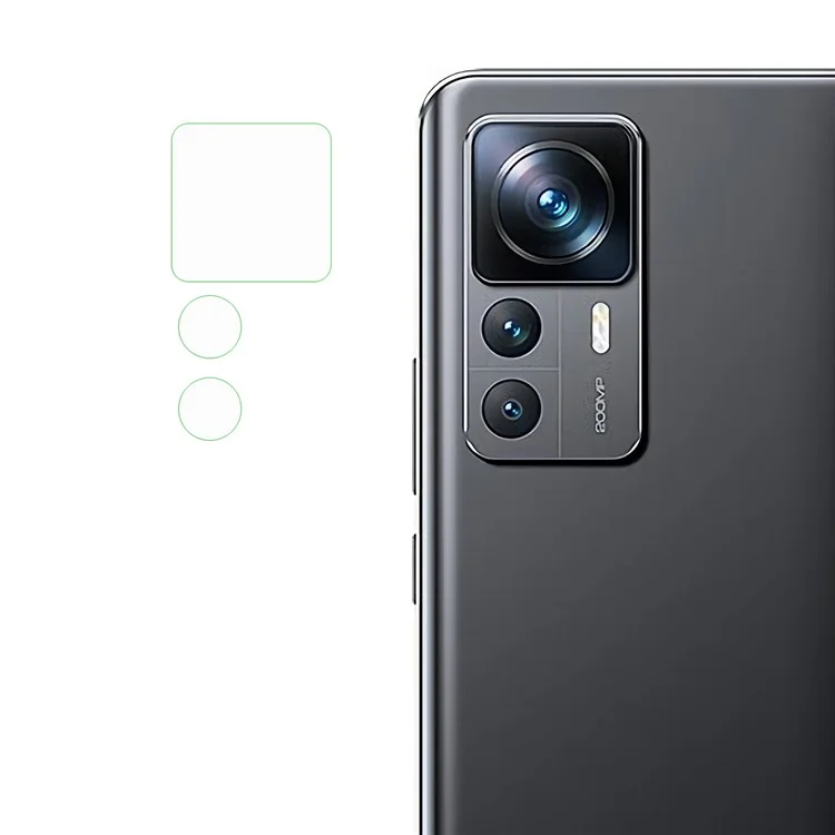 1 Set Anti-Explosion Camera Lens Protector For Xiaomi 12T Pro 5G Soft Soda-Lime Full Cover HD Clear Bubble-Free Back Lens Film