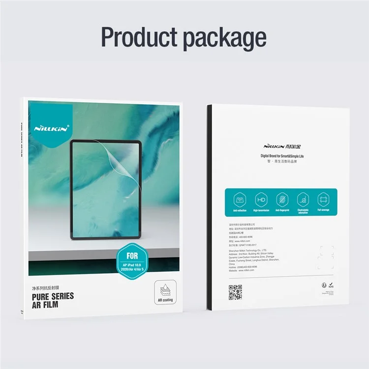 Nillkin Pure-serie Für Ipad Air (2020) /(2022) Corning Gorilla Glass-screenfilm Anti-reflexionsbildschirm Beschützer Kratzfester Ultra-clear-film