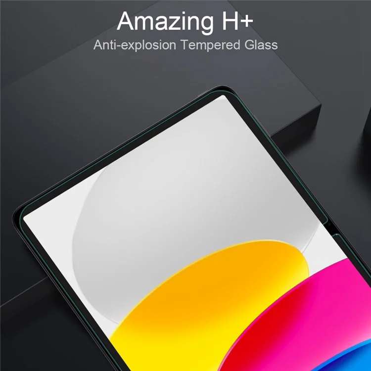 NILLKIN H+ Series for iPad 10.9 (2022) AGC Tempered Glass Screen Protector Anti-Explosion HD Clear Full Cover Screen Film