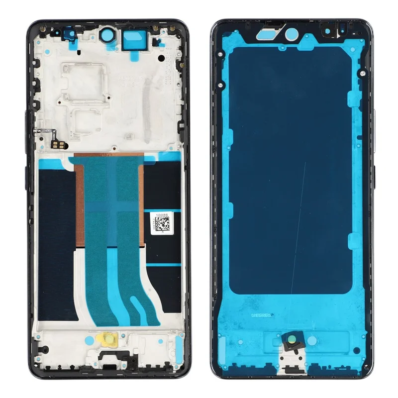 For Realme 12 Pro 5G / 12 Pro+ 5G Middle Plate Frame Repair Part (A-Side) (without Logo) - Black