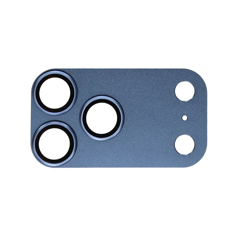 For iPhone  17 Pro Max Camera Lens Protector Aluminum Alloy Metal Frame + Tempered Glass Lens Film - Blue
