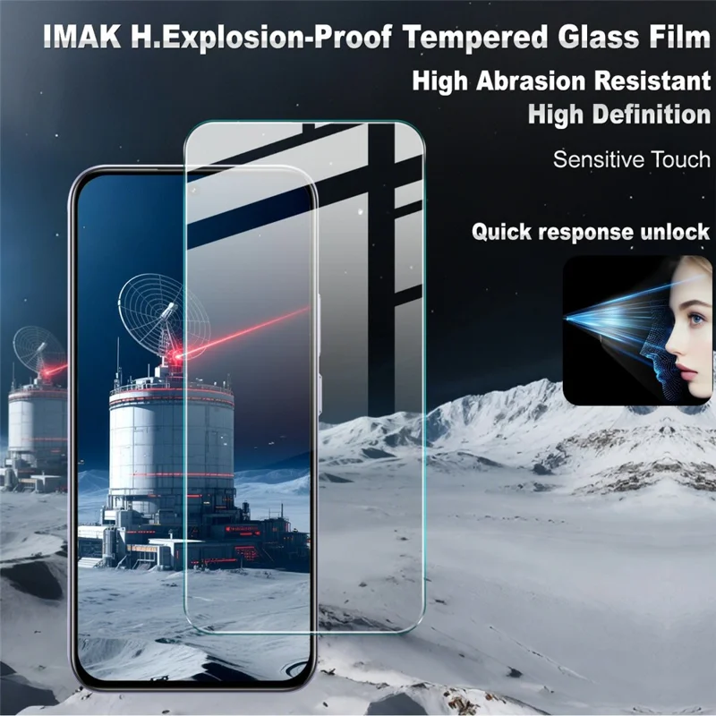 IMAK H Series For Realme C85 Pro 4G Screen Protector Tempered Glass Film (Not Complete Coverage) (Fingerprint Unlock)