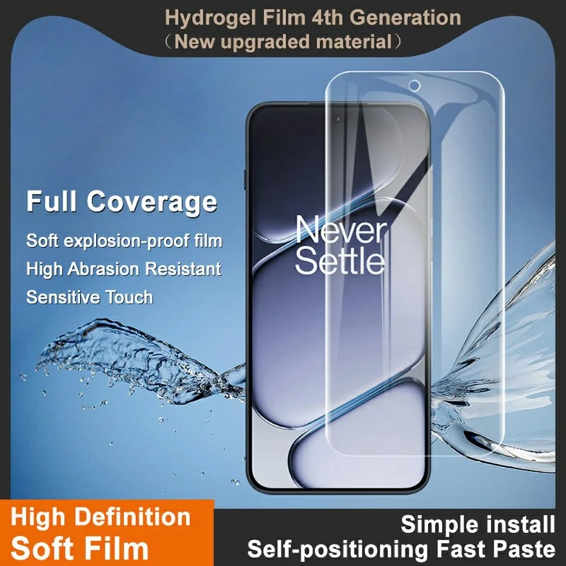 IMAK Hydrogel Film 4th For OnePlus Ace 6 5G / Ace 6T 5G / 15R 5G Full Screen Protector Ultra Clear Full Glue Soft TPU Film (Fingerprint Unlock)