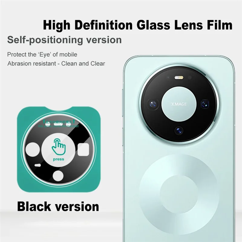 IMAK til Huawei Mate 80 / Mate 80 Pro, beskyttelse af kameraobjektiv i kvalitetsglas med selvcentrerende ramme (sort version)