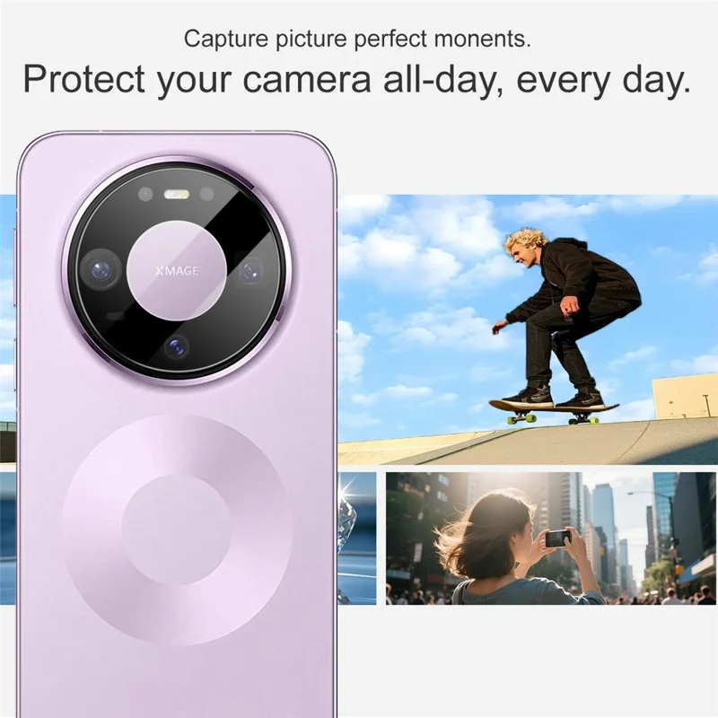 IMAK til Huawei Mate 80 / Mate 80 Pro, beskyttelse af kameraobjektiv i kvalitetsglas med selvcentrerende ramme (sort version)