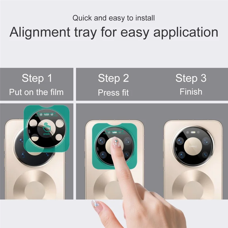 IMAK para Huawei Mate 80 Pro Max Protector de Lente de Cámara de Vidrio Templado con Marco de Posicionamiento Automático, Versión Negra