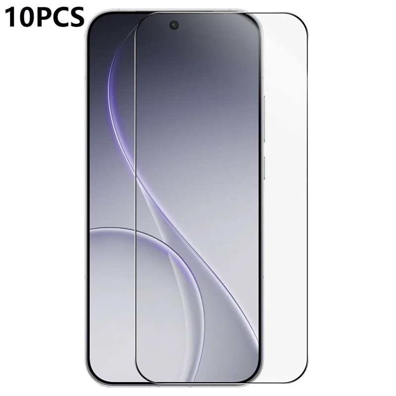 RURIHAI 10 uds. para Oppo Reno15 5G, película de vidrio de alta resistencia aluminosilicato, 0,26 mm, protector de pantalla completa 2.5D