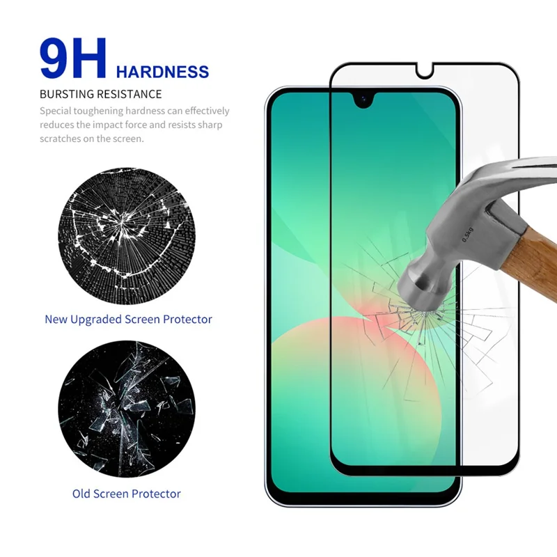 RURIHAI 10Pcs For Samsung Galaxy A27 High Aluminium-Silicon Glass Film 0.26mm 2.5D Full Screen Protector