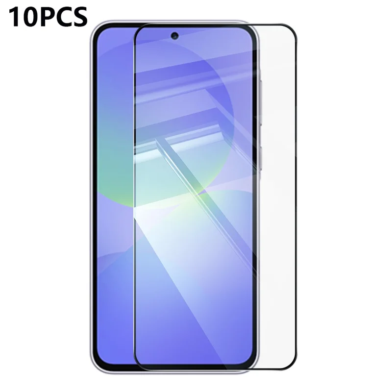 RURIHAI 10 unidades para Samsung Galaxy A37 / A57 Película de vidrio de alta resistencia de aluminio-silicio 0.26 mm 2.5D Protector de pantalla completa