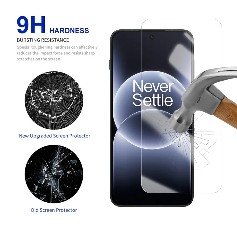 RURIHAI 10 unidades para OnePlus Ace 6T 5G / 15R 5G Protector de pantalla de 0,18 mm de cristal de aluminosilicato HD transparente con adhesivo completo (desbloqueo de huella dactilar) (NO cubrimiento completo)