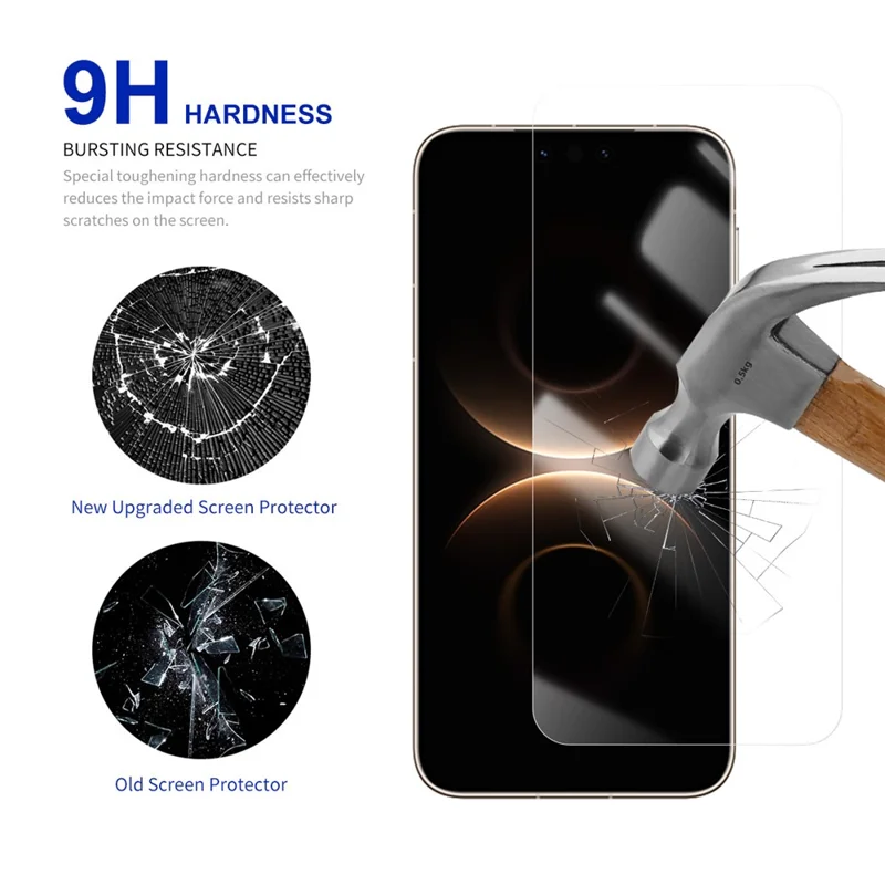 RURIHAI 10 Unidades para Huawei Mate 80 Pro Max / Mate 80 RS Ultimate Protector de Pantalla 0,26 mm 2.5D Adhesivo Completo de Cristal de Alta Silicona de Aluminio (NO Cobertura Completa)