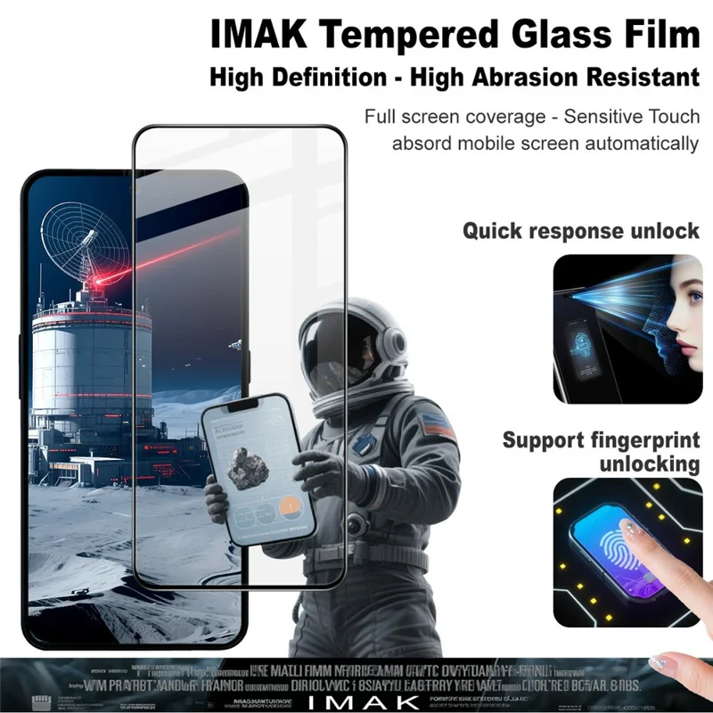 IMAK Pro+ Series For Nothing Phone (3a) Lite 5G Screen Protector Full Coverage Tempered Glass Film (Fingerprint Unlock)