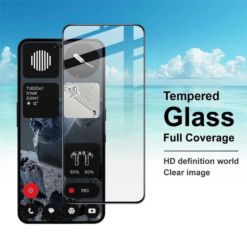 IMAK Pro+ Series For Nothing Phone (3a) Lite 5G Screen Protector Full Coverage Tempered Glass Film (Fingerprint Unlock)