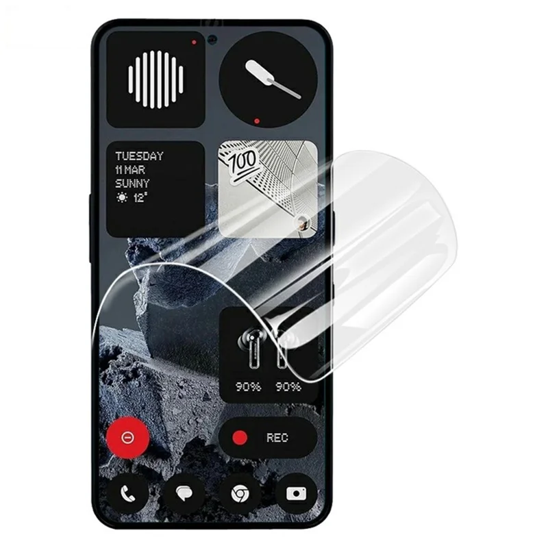 IMAK Hydrogel Film 4th For Nothing Phone (3a) Lite 5G Full Screen Protector Ultra Clear Full Glue Soft TPU Film (Fingerprint Unlock) - Transparent