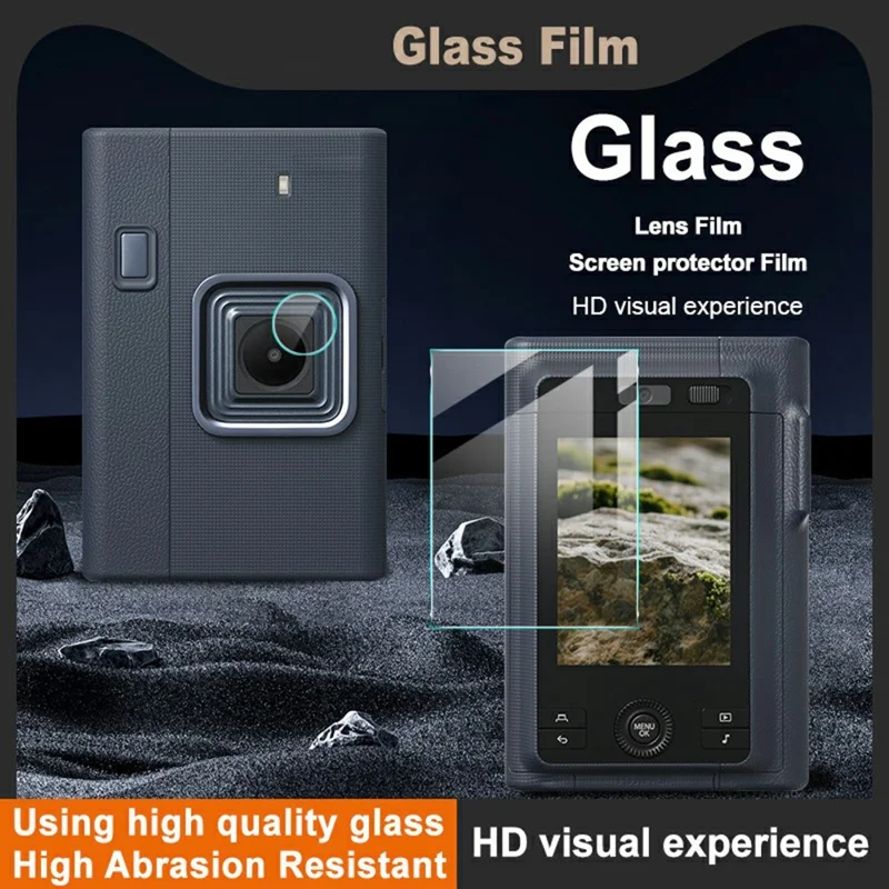 IMAK voor Fujifilm Instax Mini LiPlay+ Camera Gehard Glas Beschermfolie + Lensbeschermingskit