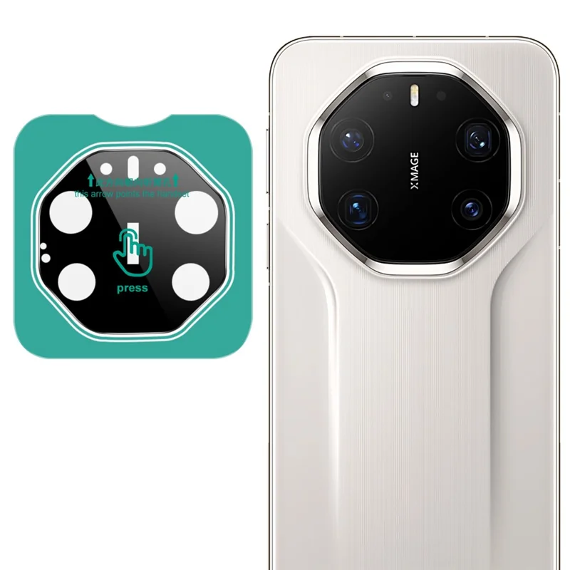 IMAK For Huawei Mate 80 RS Ultimate Tempered Glass Full Cover Camera Lens Protector with Self Positioning Frame (Black Version)