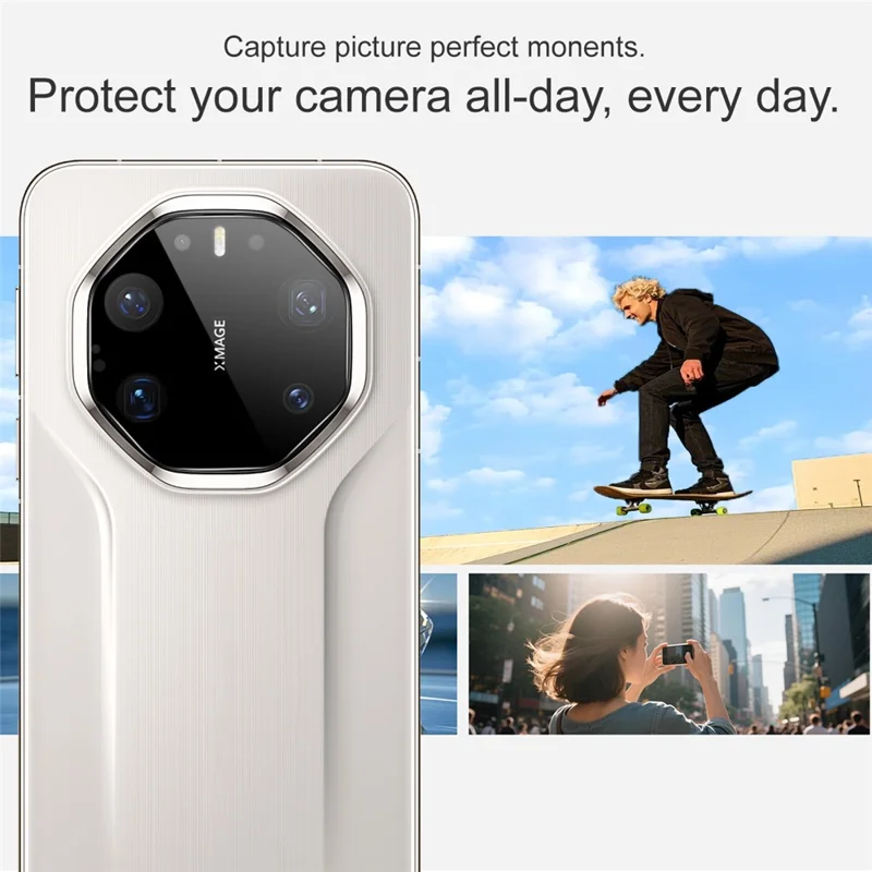 IMAK For Huawei Mate 80 RS Ultimate Tempered Glass Full Cover Camera Lens Protector with Self Positioning Frame (Black Version)