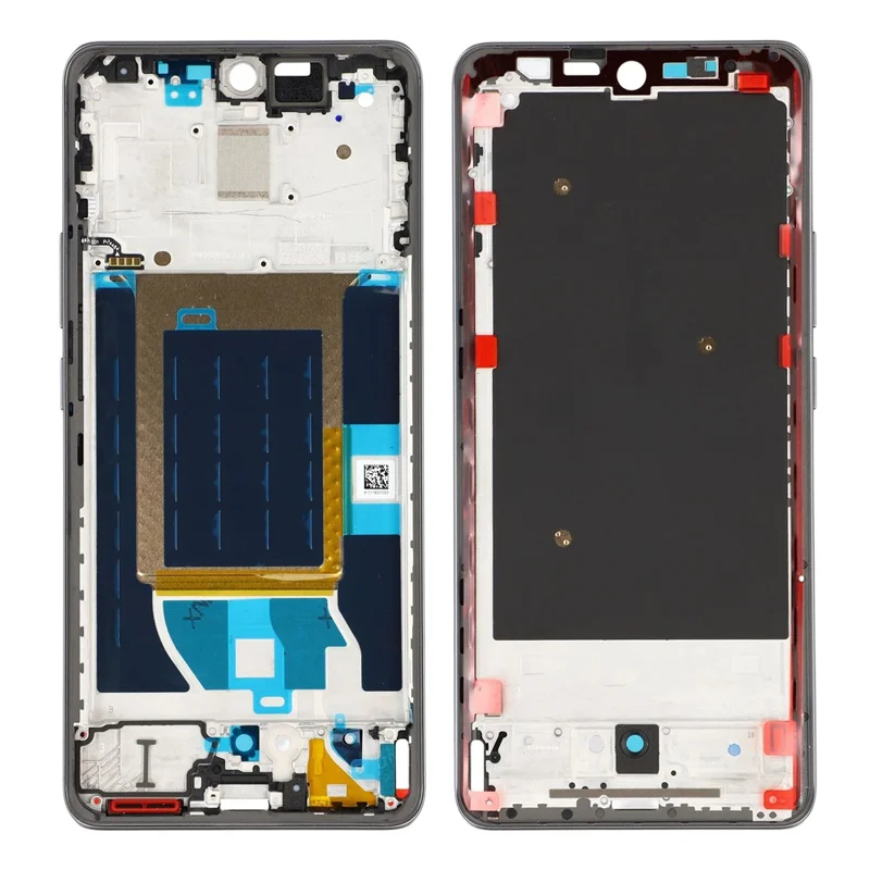 For Realme 14 Pro 5G Middle Plate Frame Repair Part (A-Side) (without Logo) - Black