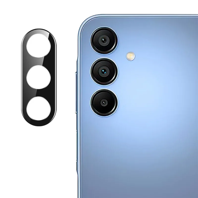 Ochrona obiektywu aparatu do Samsung Galaxy A57, czarna folia z hartowanego szkła