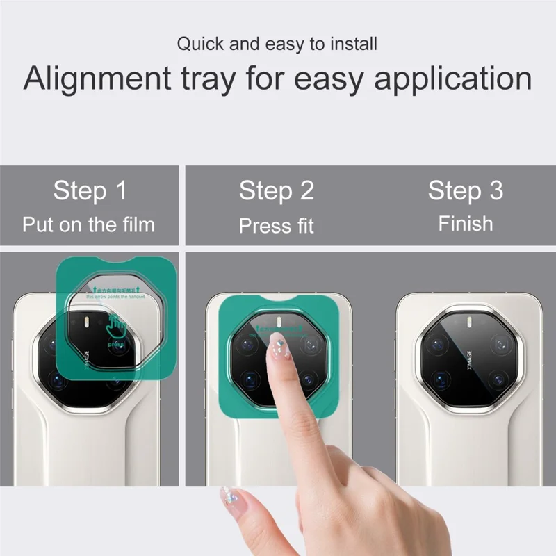 IMAK For Huawei Mate 80 RS Ultimate Camera Lens Protector Tempered Glass Full Cover Lens Film with Self Positioning Frame