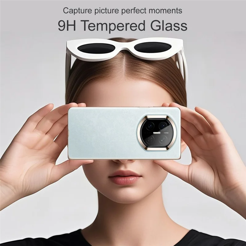 IMAK voor Huawei Mate X7 Gehard Glas Volledige Dekking Camera Lensbeschermer met Zelfpositionerend Frame (Zwarte Versie)