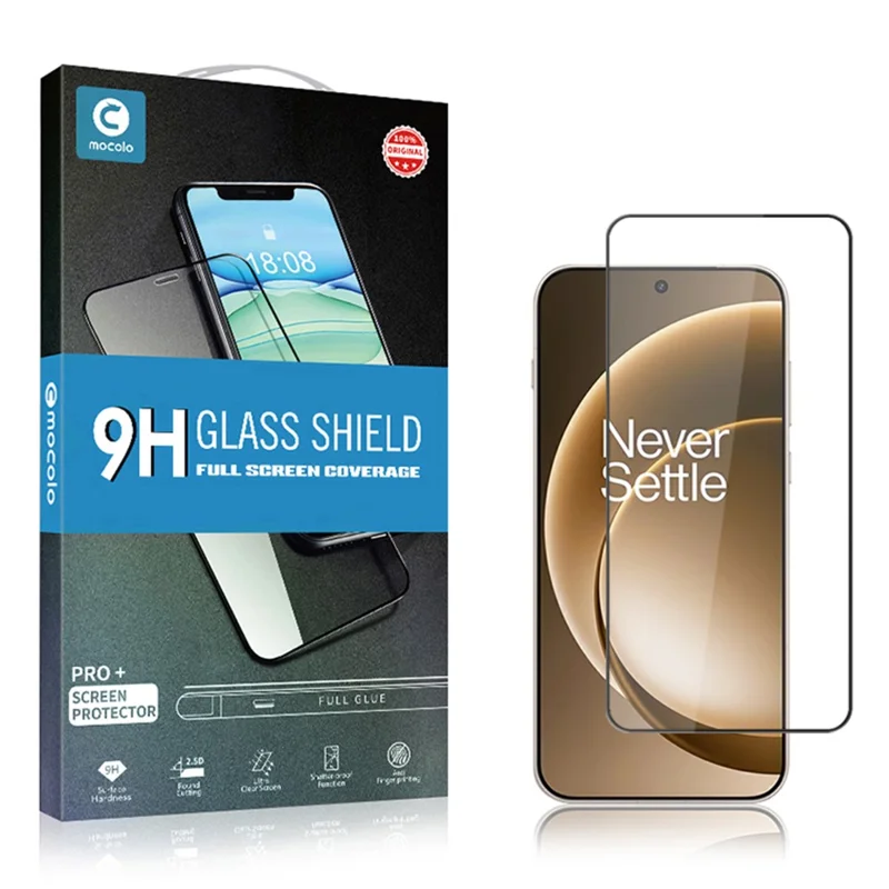 MOCOLO For OnePlus 15 5G Full Screen Protector Anti-Shatter Silk Printing Full Glue Tempered Glass Film
