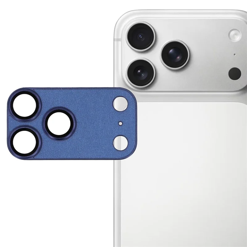 Для iPhone 17 Pro 9H твердость закаленное стекло защита объектива полное покрытие пленка для объектива с покрытием из кожи PC - синий