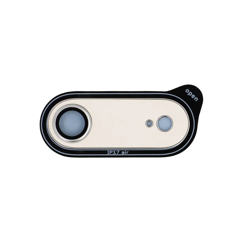 For iPhone Air 9H Hardness Tempered Glass Camera Lens Protector Full Cover Leather Coated Metal Lens Film - Silver